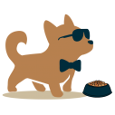 Pawscessories logo with food bowl